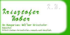 krisztofer wober business card